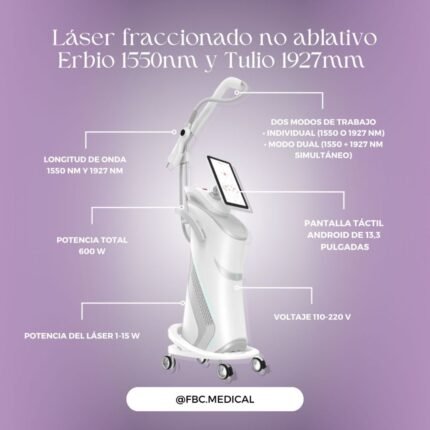 💎 Láser fraccionado no ablativo Erbio 1550 nm y Tulio 1927 nm